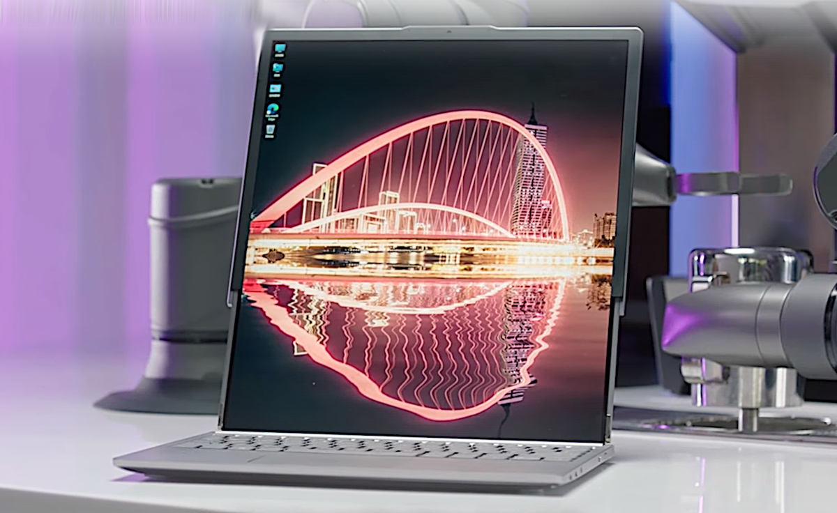Lenovo zaprezentowała też koncepcyjny zwijany laptop