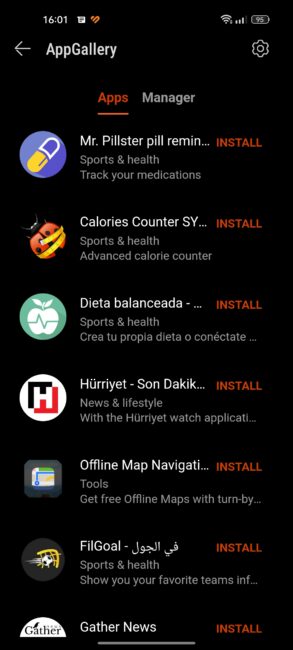 Huawei Παρακολουθήστε εφαρμογές