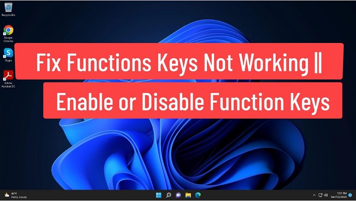 How to fix Function keys