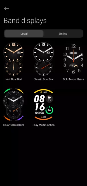 Xiaomi Smart Band 7 Pro pulksteņa ciparnīcas