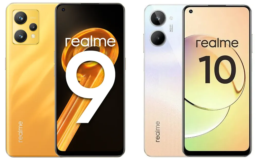 realme 9 वि। स realme 10