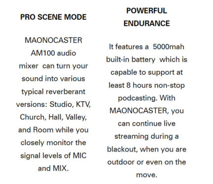 Maonocaster AM100 播客混音器