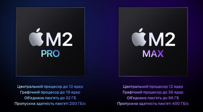 Apple M2 Pro a M2 max