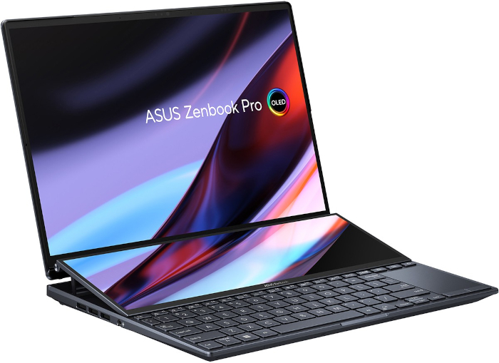 sebuah laptop ASUS Zenbook Pro 14 Duo OLED (UX8402)