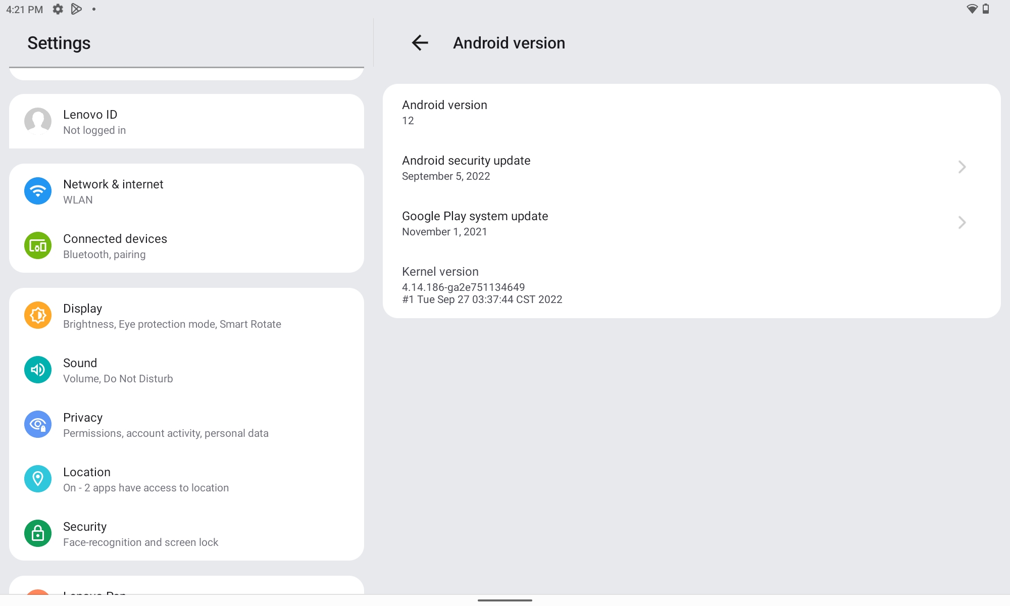 android versio lenovo tabletti