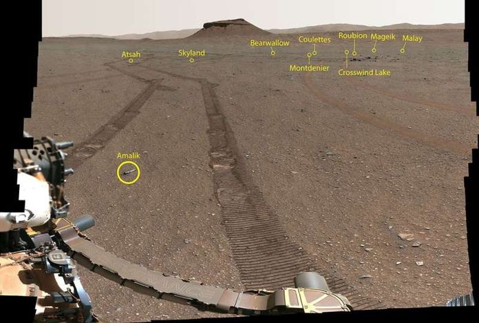 NASA의 Perseverance 로버는 화성에서 샘플 수집을 선보였습니다.