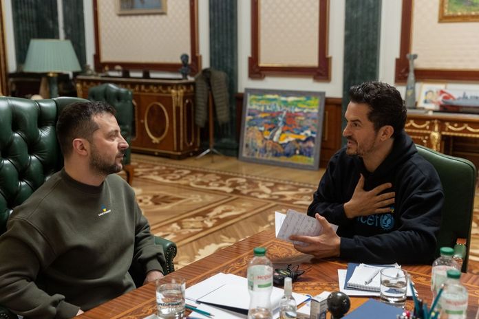Ο ηθοποιός και πρεσβευτής καλής θέλησης της UNICEF Ορλάντο Μπλουμ ήρθε στην Ουκρανία