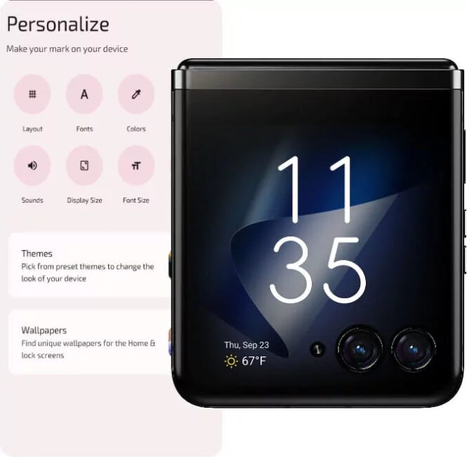 Motorola has shown the external display of the new Razr