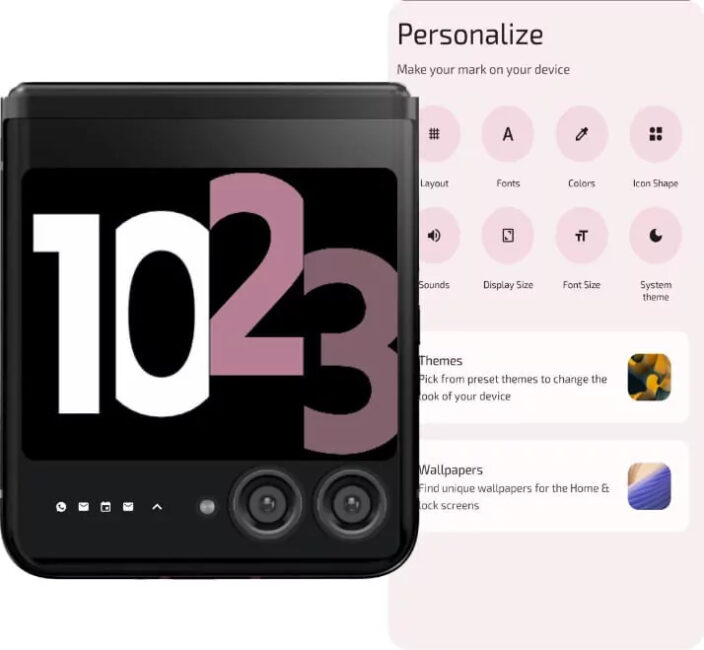 Motorola has shown the external display of the new Razr