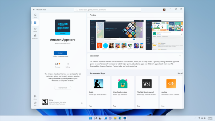 Microsoft "Amazon" App Store "