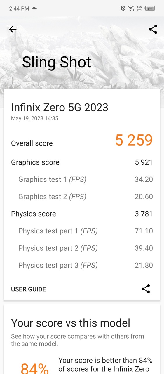 Infinix Zero 5G 2023 სკრინშოტი