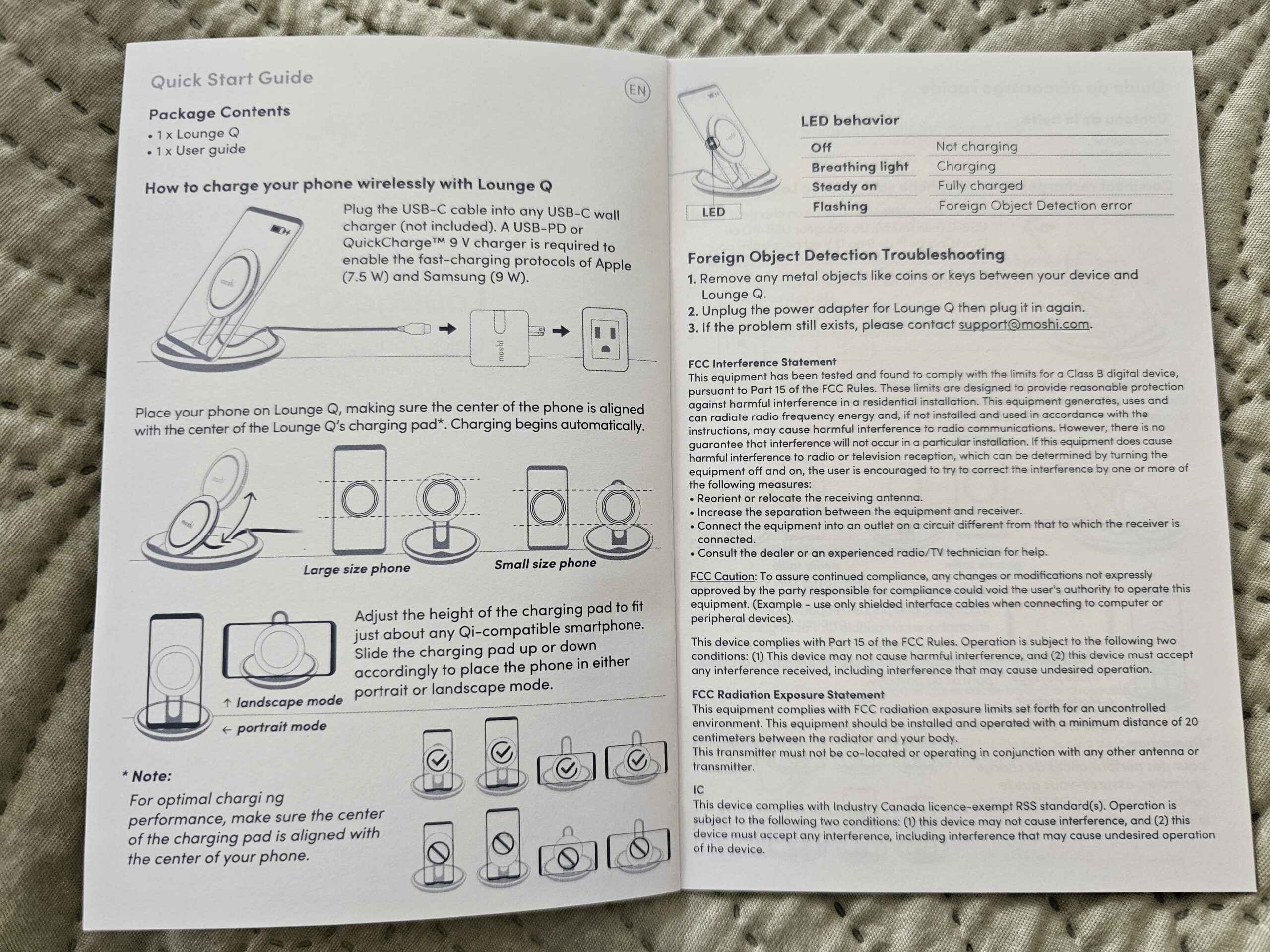 Moshi Lounge Q instruction 