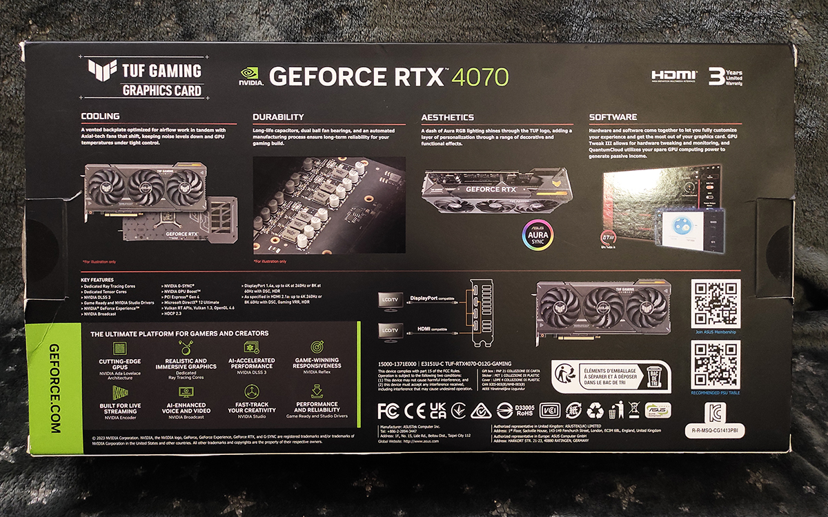 ASUS TUF Gaming GeForce RTX 4070 OC 12 Go