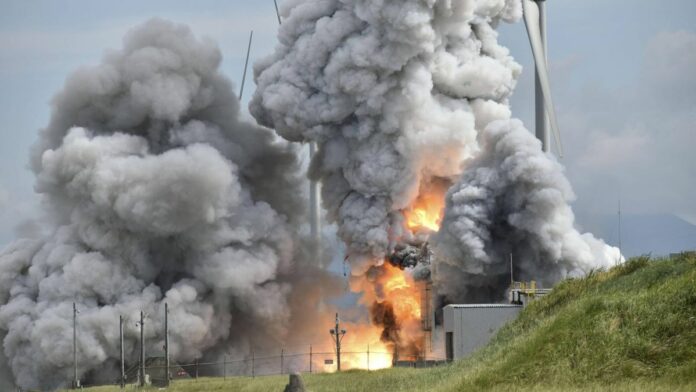 Epsilon S rocket engine exploded