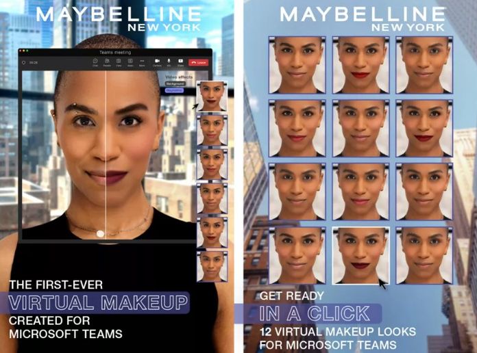 Microsoft Teams virtual makeup