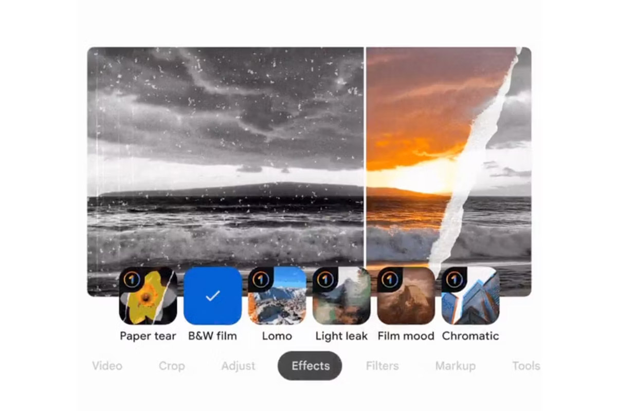 Google Photos video effects