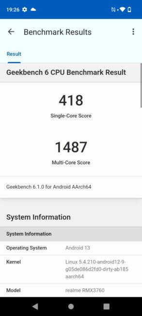 Benchmarks realme C53