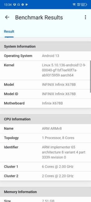 Infinix NOTE 30 Pro benchmarks