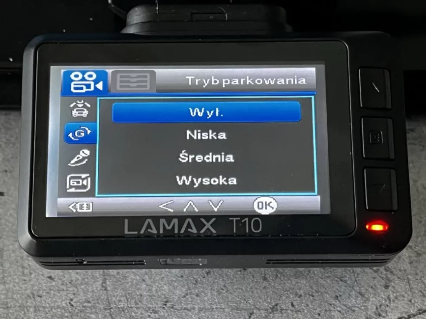 Lamax T10 menu