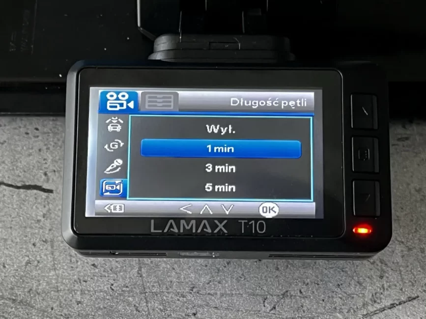 Lamax T10 menu