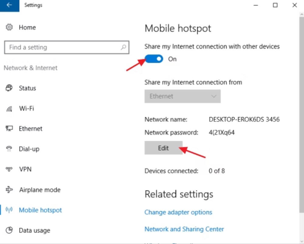 Mobil Hotspot Windows 10