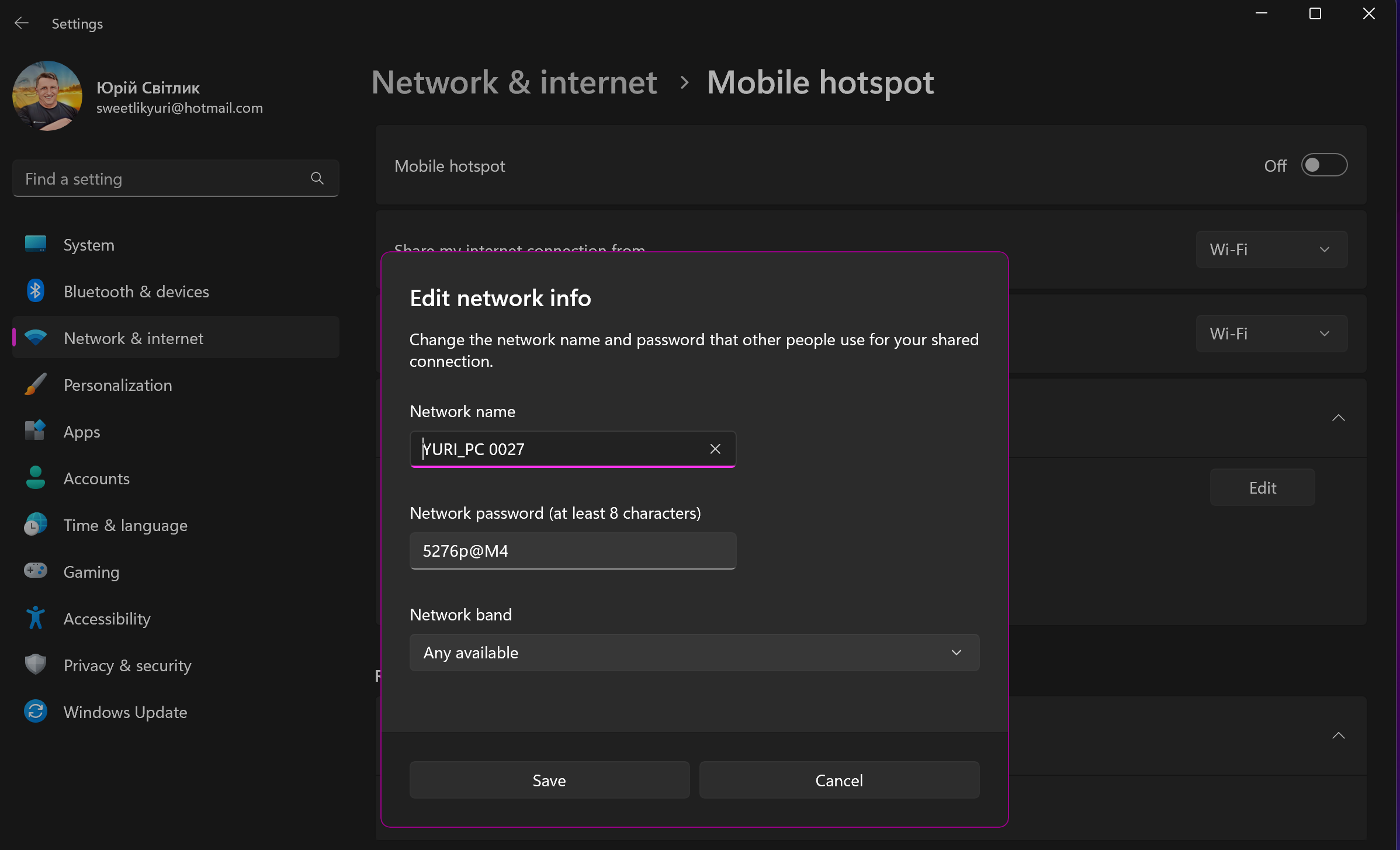 Mobil Hotspot Windows 11