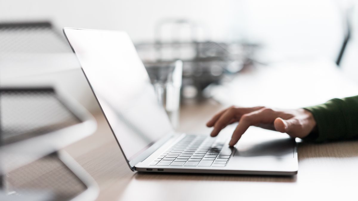 Man working on his laptop