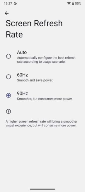 Cubot Note 40 screen settings