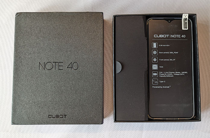 Cubot Note 40 bilan quti