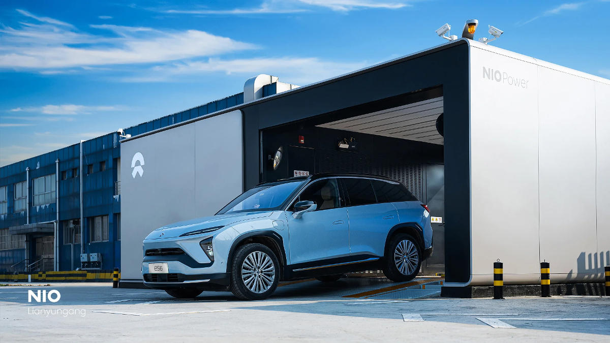 Nio battery swapping station