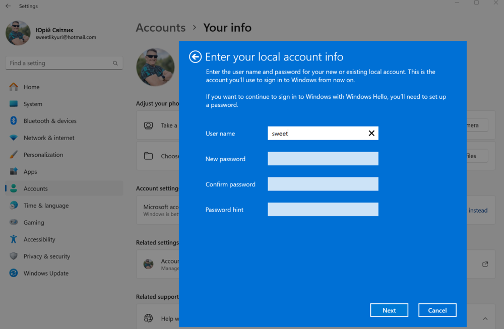 Password Windows 11