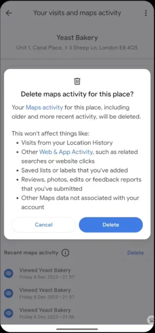 Google Maps update