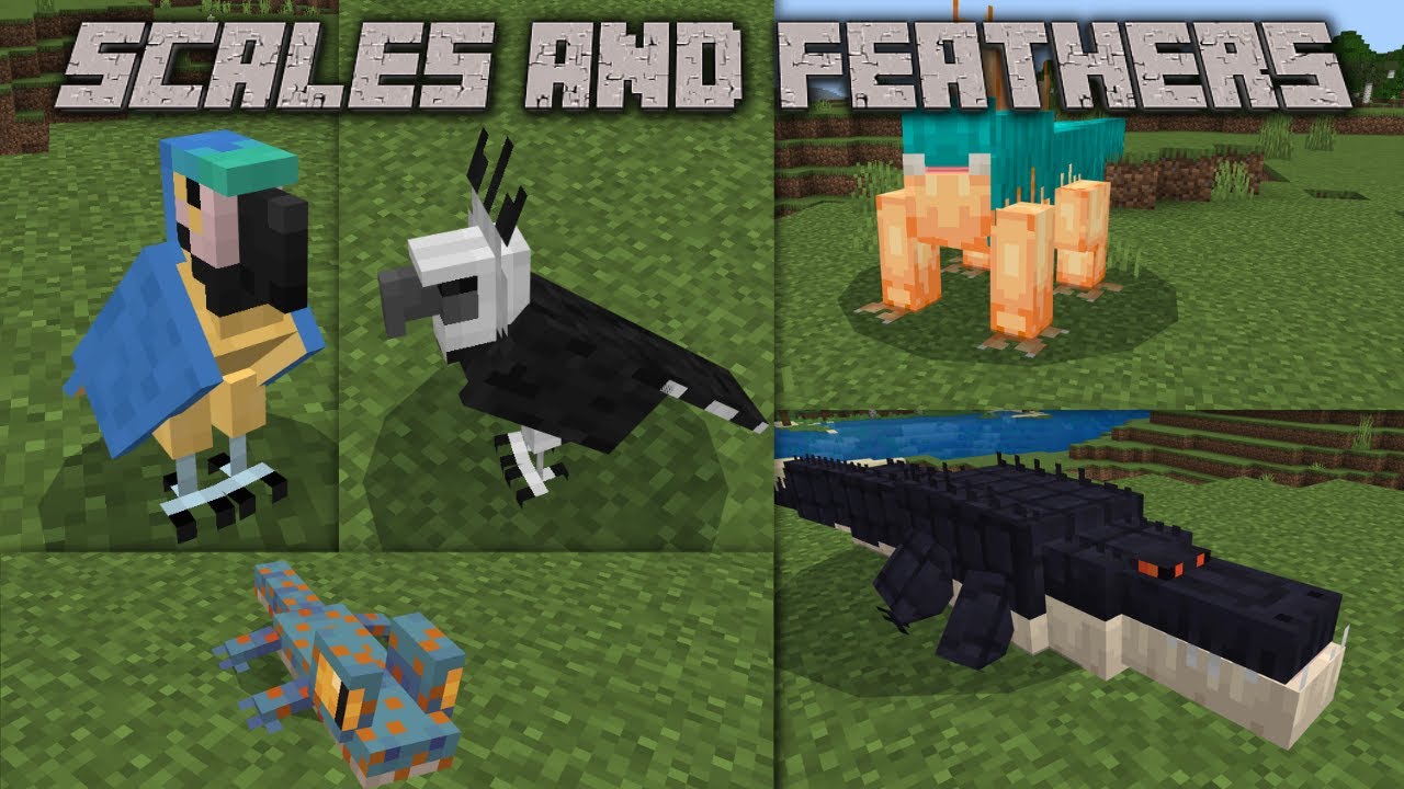 Scales and Feathers mod for Minecraft PE on Android Scales and Feathers mod for Minecraft PE on Android
