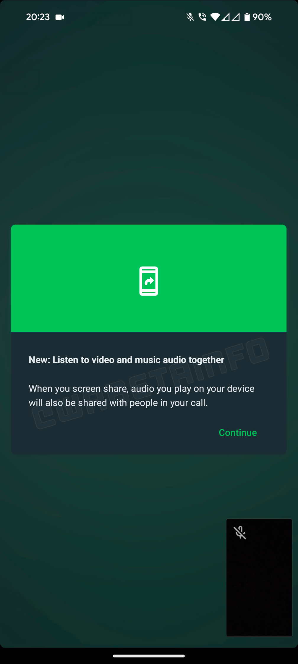 WhatsApp music-sharing feature