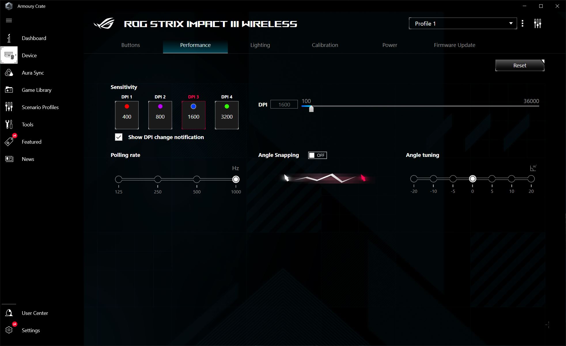 ASUS ROG Strix Impact III Wireless