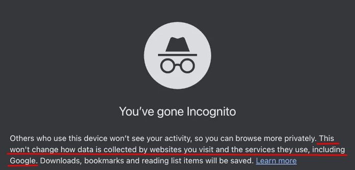 Google ir atzinis, ka var vākt datus Chrome inkognito režīmā