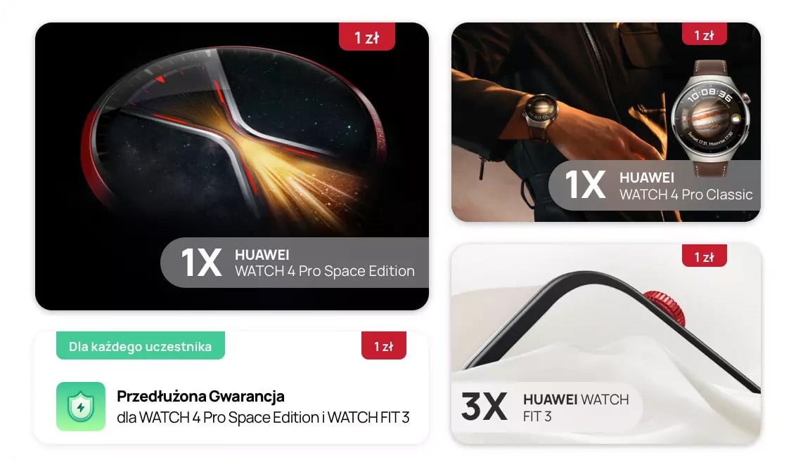 Już 7 maja br. na polskim rynku zadebiutuje seria inteligentnych zegarków HUAWEI WATCH FIT 3 oraz nowy HUAWEI WATCH 4 Pro w wersji Space Edition