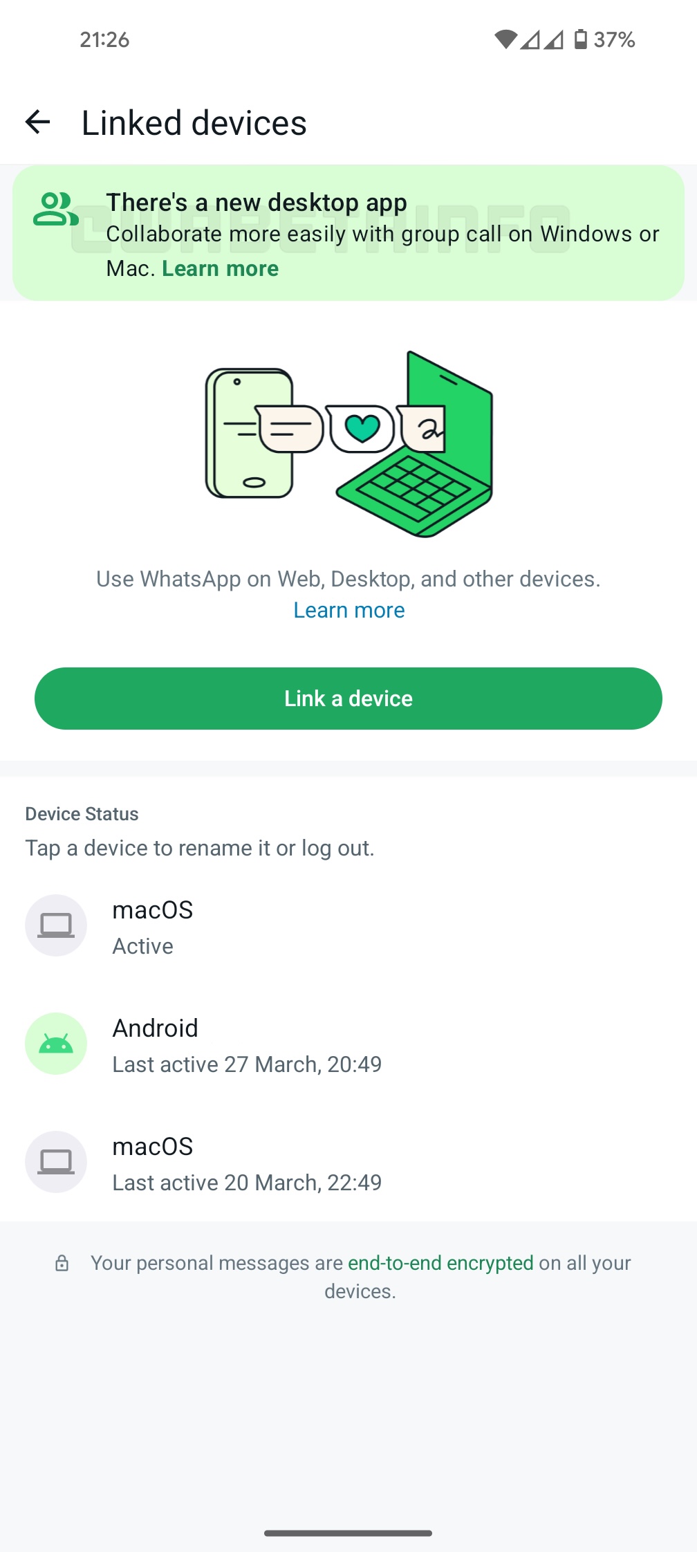 WhatsApp new desktop app