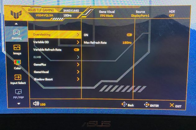 ASUS TUF Gaming VG34VQL3A