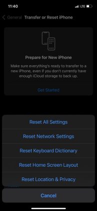 How to reset an iPhone