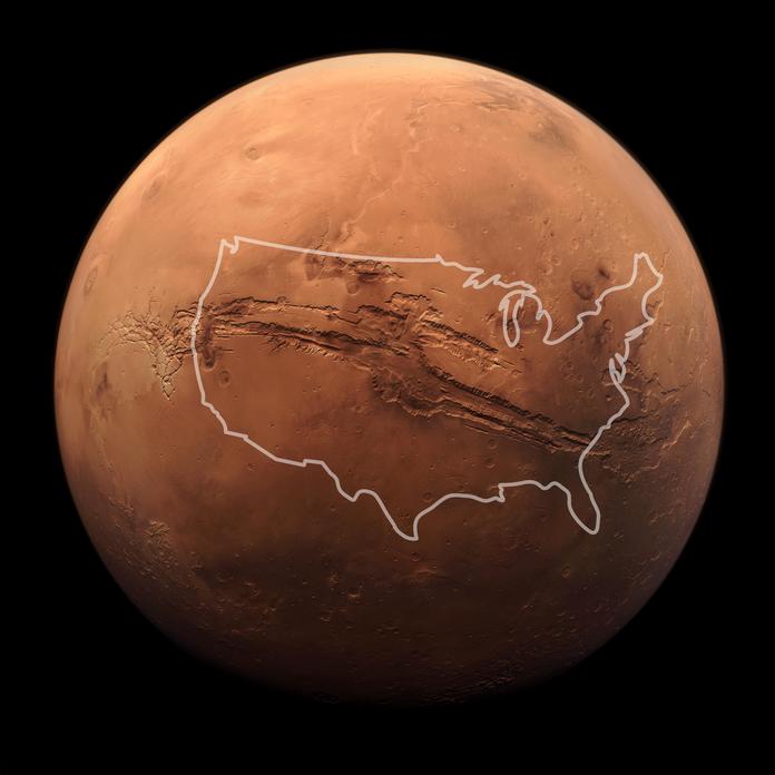 ESA Mars Express зробив найкращі з коли-небудь зроблених знімків гігантського "шраму" на поверхні Марса ESA Mars Express зробив найкращі з коли-небудь зроблених знімків гігантського "шраму" на поверхні Марса