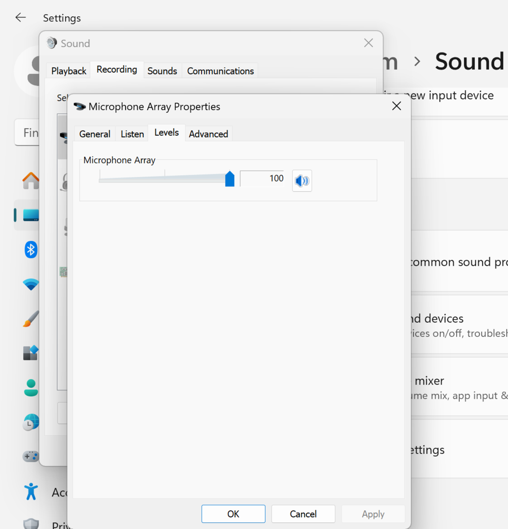 microphone in Windows 11