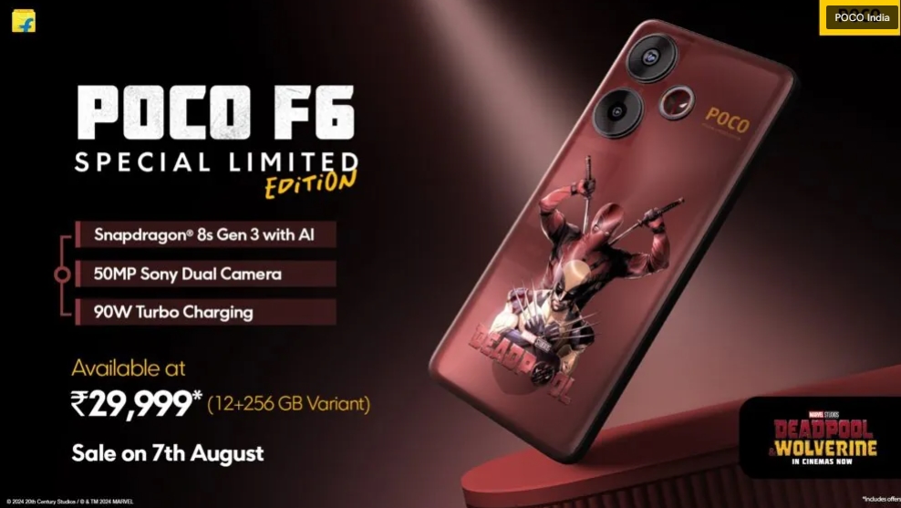 POCO F6 Deadpool special edition