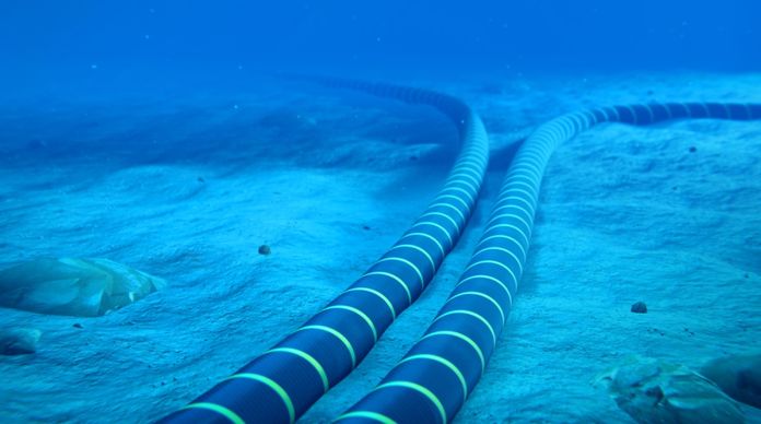 Underwater fiber-optic cable