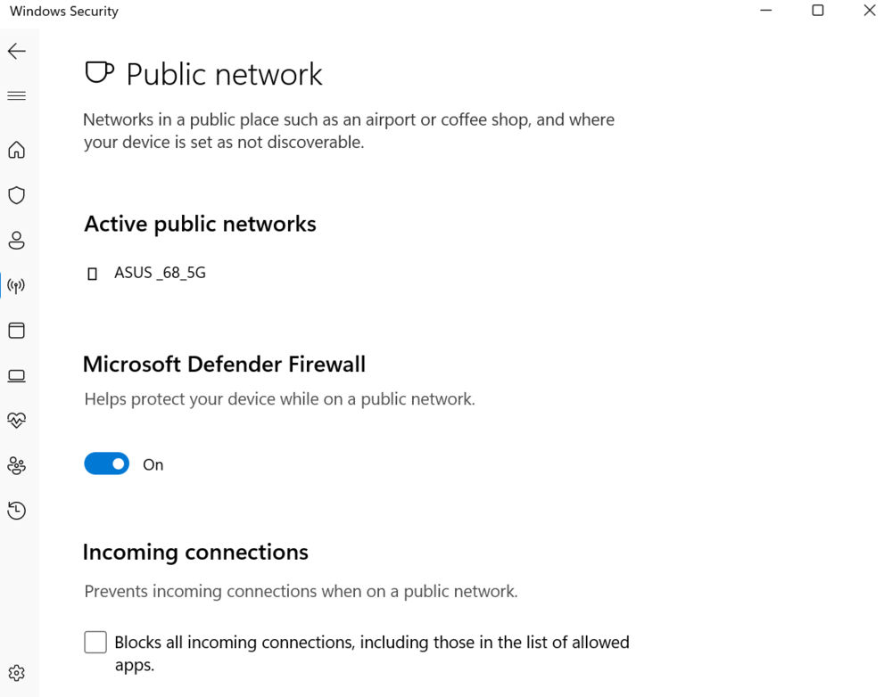 Windows Defender Firewall