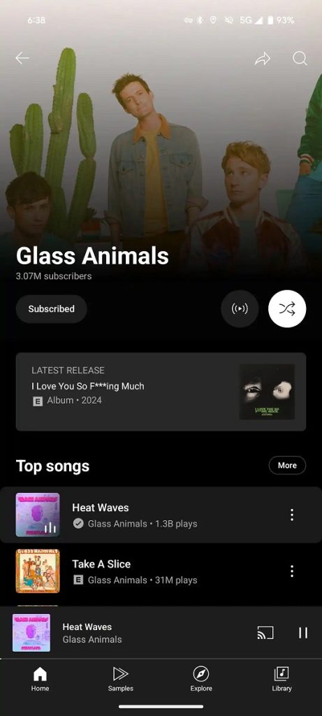 YouTube Music redesign