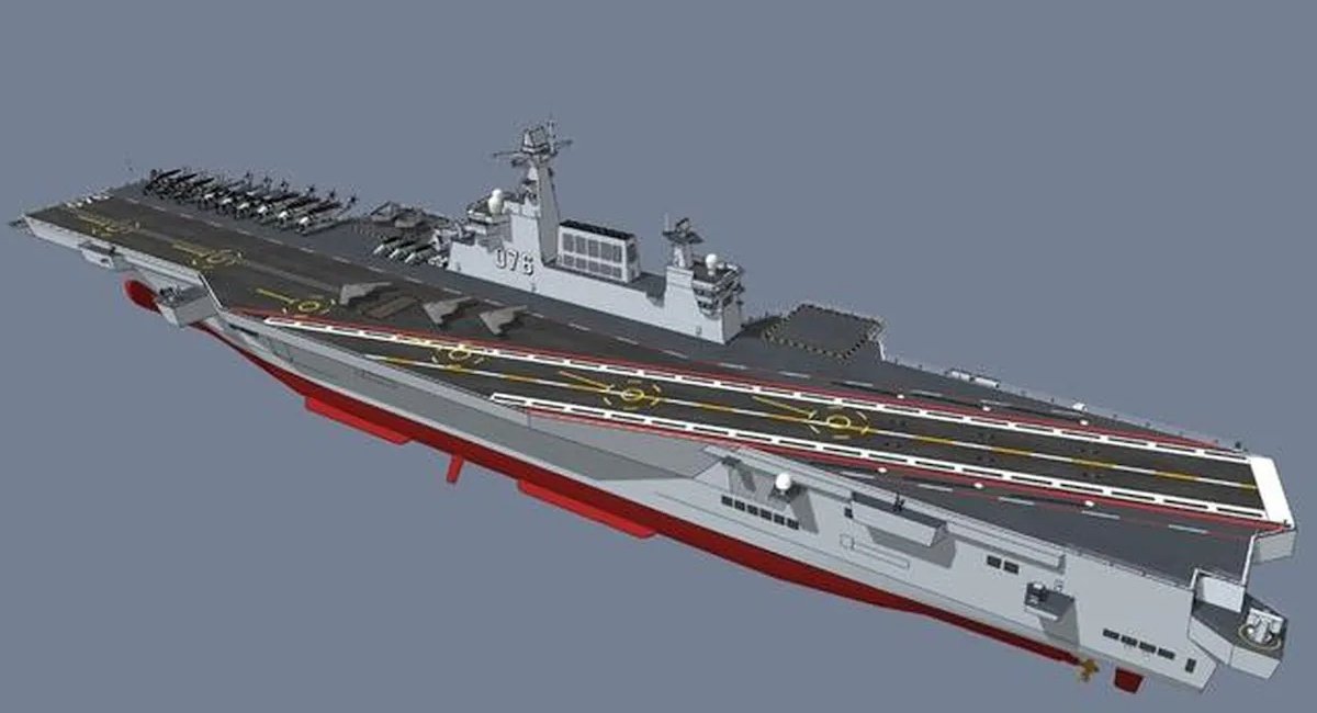 Китай будує найбільший у світі десантний корабель Type 076