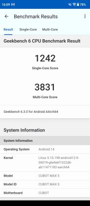 Cubot MAX 5 benchmarks