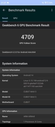 Cubot MAX 5 benchmarks