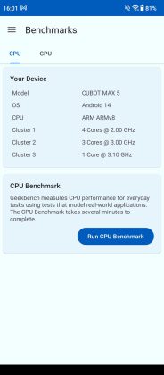 Cubot MAX 5 benchmarks